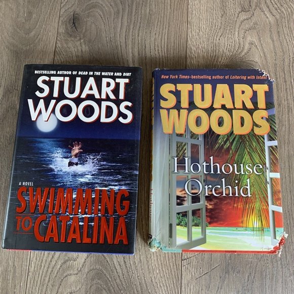 Other - Swimming to Catalina 1998 & Hothouse Orchid 2009 by Stuart Woods Lot of 2 HCDJ